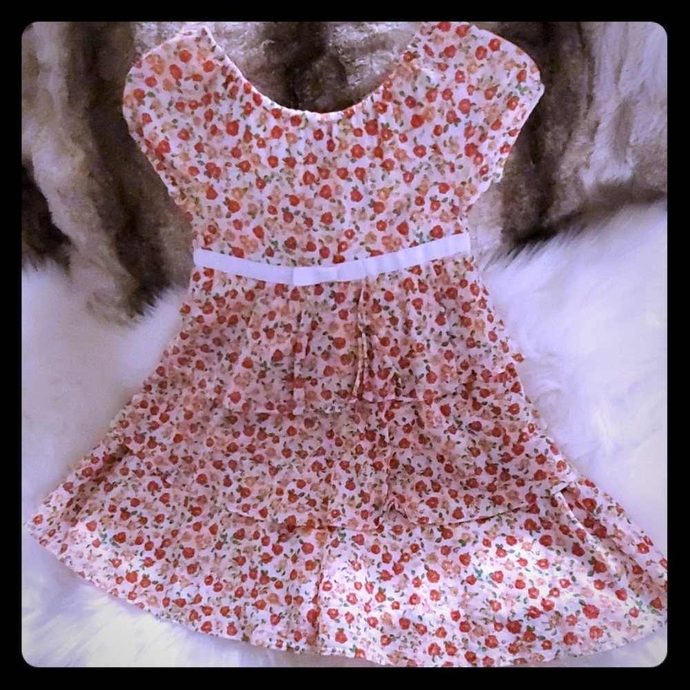 Girls "Little Miss Attitude " floral dress size 6